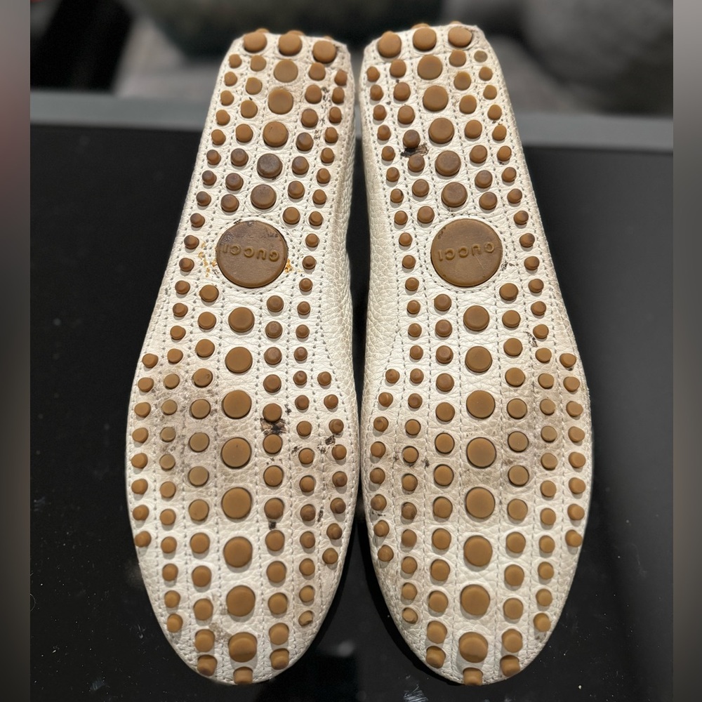 Gucci Leather Driving Shoes in White - Men’s (8.5) - Picture 12 of 13